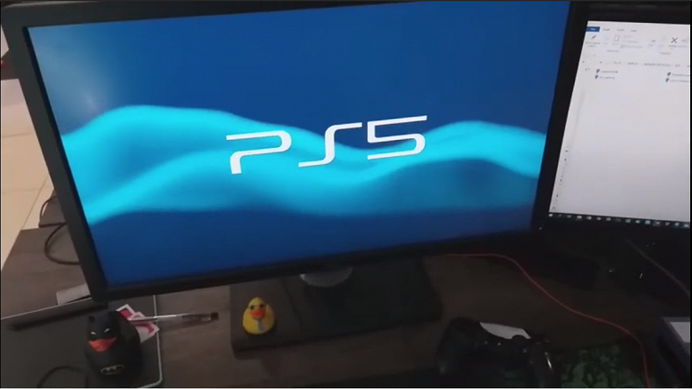 Первый взгляд на настоящую Sony PlayStation 5. Она включается и загружается