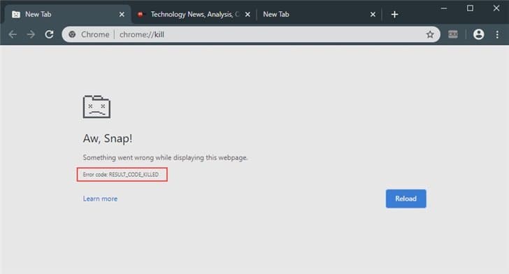 В Google Chrome появится свой «синий экран смерти» В Google Chrome появится свой «синий экран смерти»