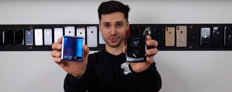 Падение раскладушек. Стеклянный экран Samsung Galaxy Z Flip против пластикового дисплея Motorola Razr Падение раскладушек. Стеклянный экран Samsung Galaxy Z Flip против пластикового дисплея Motorola Razr