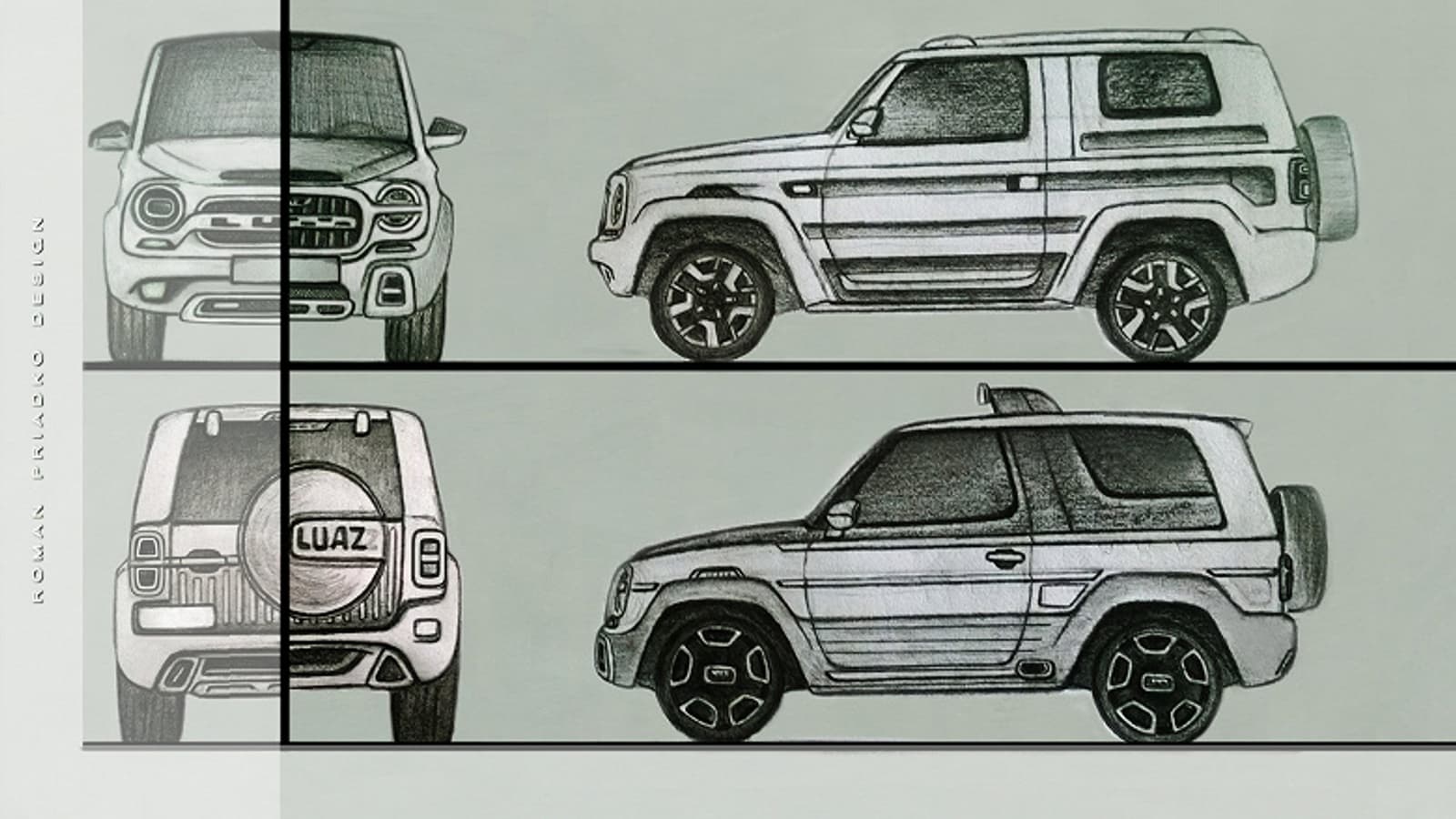 Как бы выглядели Москвич-2140 и ЛуАЗ-969, если бы их начали выпускать в 2020 году? Дизайнер осовременил классические советские авто