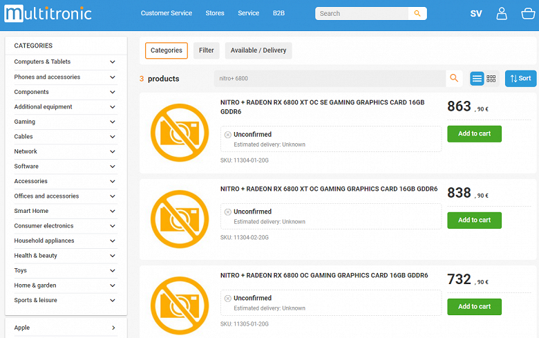 Видеокарты Radeon RX 6800 и Radeon RX 6800 XT в Европе заметно дороже, чем в США Видеокарты Radeon RX 6800 и Radeon RX 6800 XT в Европе заметно дороже, чем в США