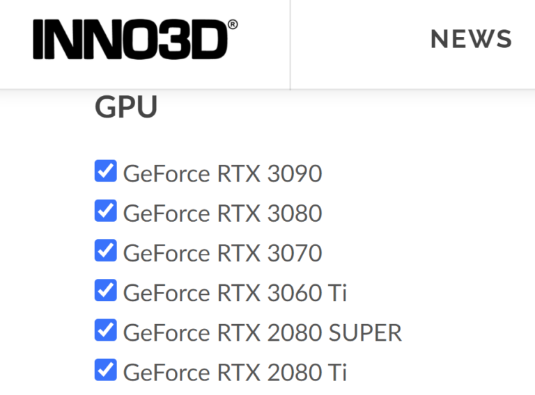 Inno3D подтверждает существование видеокарты Nvidia GeForce RTX 3060 Ti