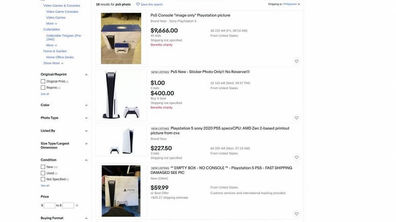 Фотографии PlayStation 5 покупают за тысячи долларов