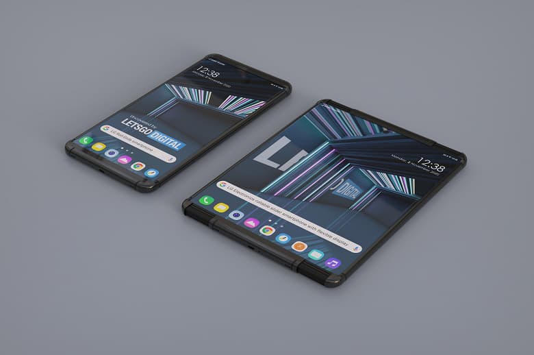 Предполагаемые изображения смартфона LG с растягивающимся экраном