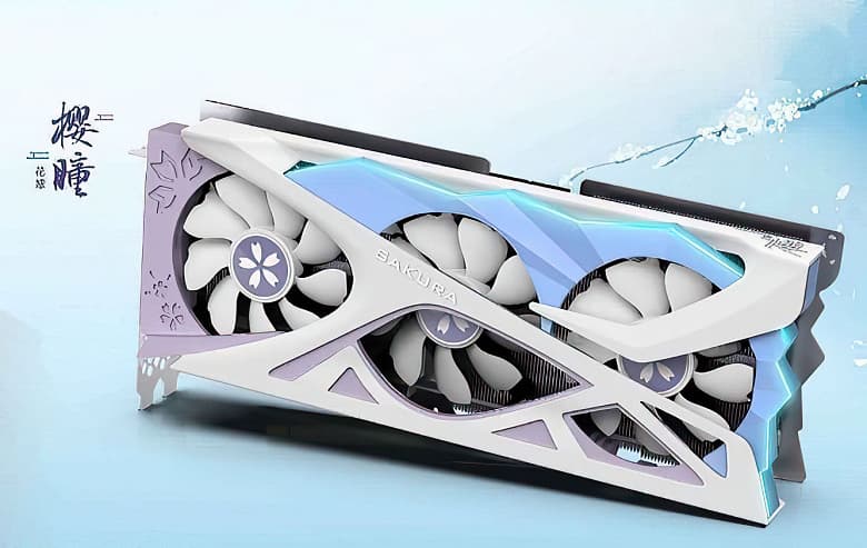 Для видеокарты Yeston Radeon RX 6800 XT Sakura Edition выбрано непривычное оформление
