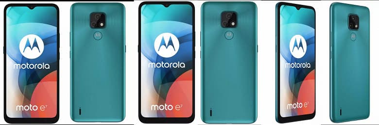 Moto E7 позирует на пресс-рендерах со всех сторон