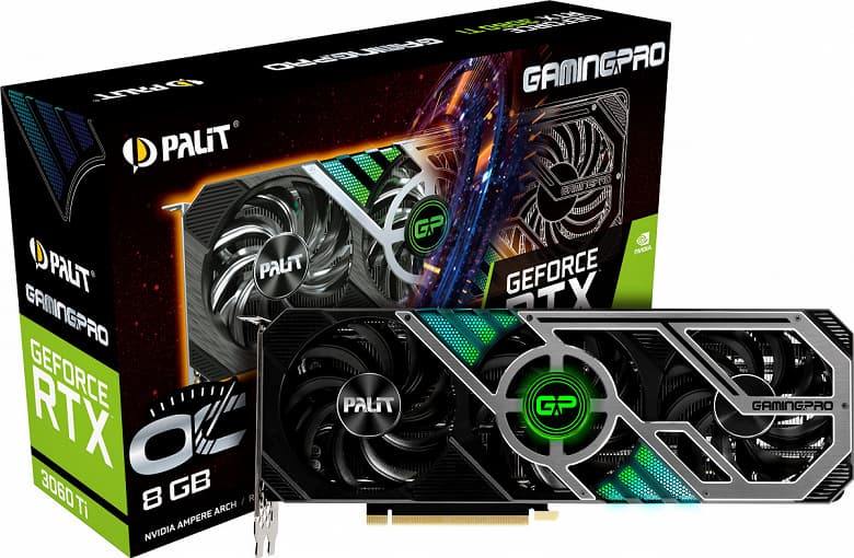 Компания Palit добавила видеокарты GeForce RTX 3060 Ti в серии GamingPro и Dual 