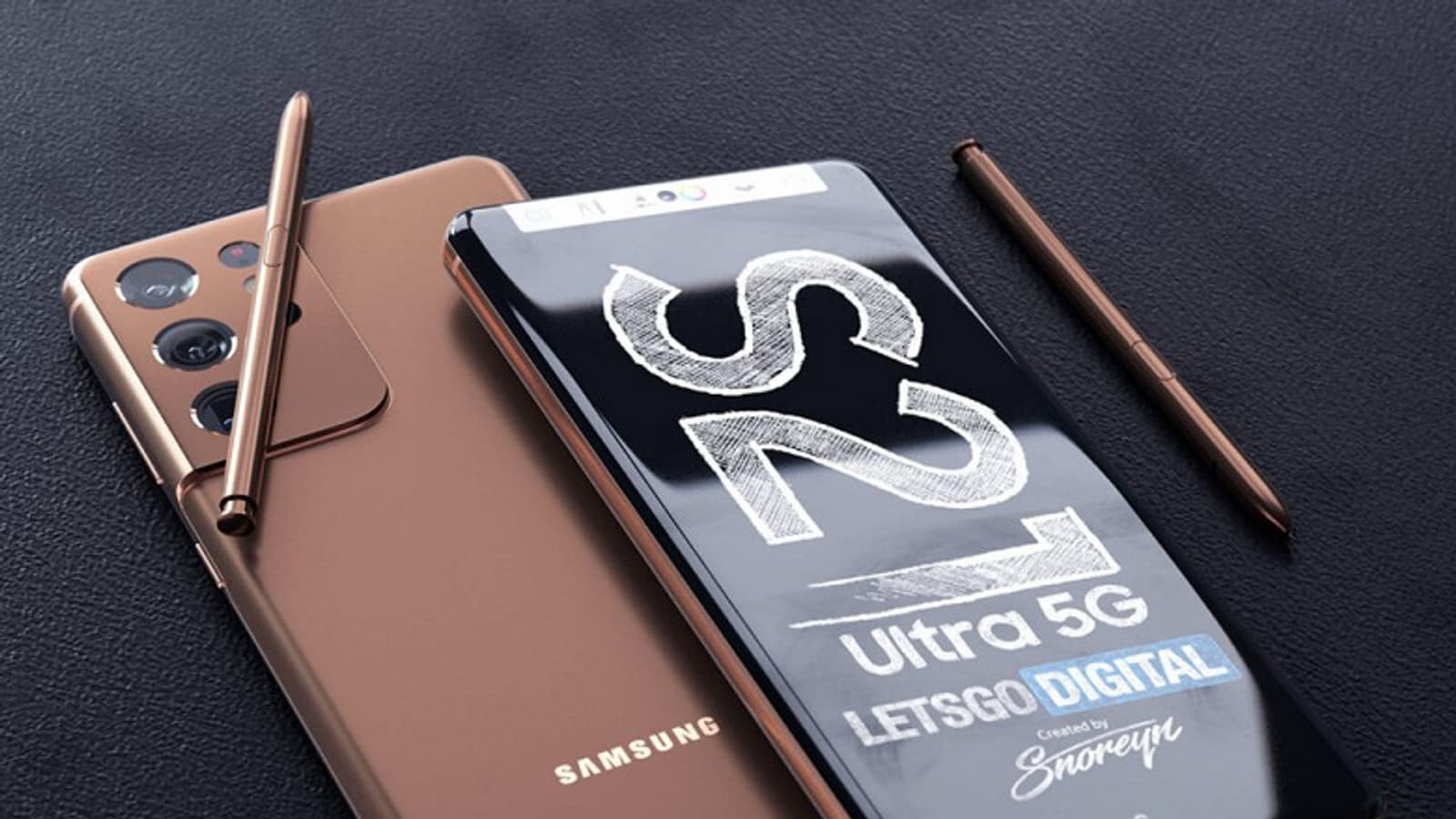 Полноценная замена Galaxy Note20. Samsung Galaxy S21 Ultra со стилусом S Pen на больших и красивых рендерах