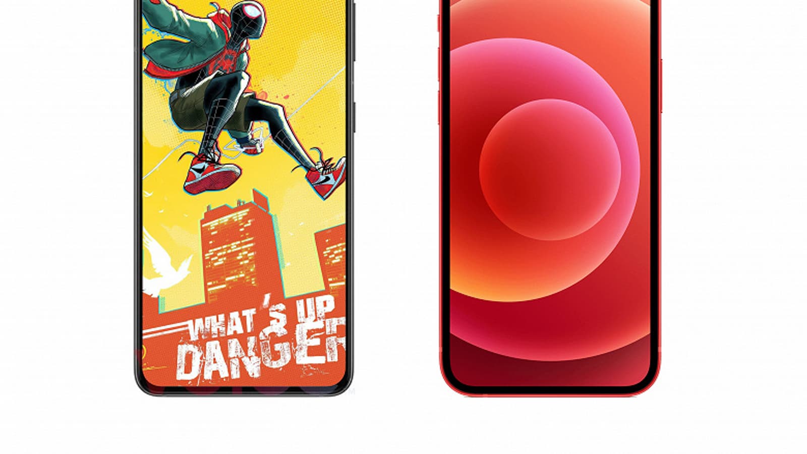 Samsung Galaxy S21 и iPhone 12 позируют вместе