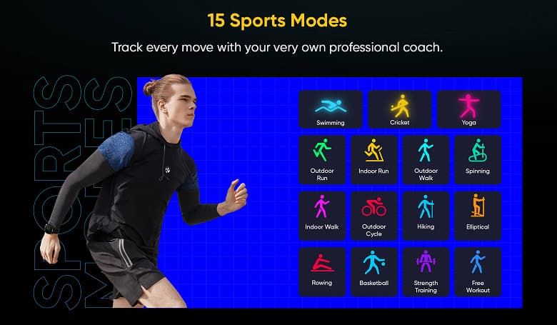 Экран AMOLED, 15 спортивных режимов, пульсоксиметр, GPS и 14 дней автономности. Это умные часы Realme Watch S Pro