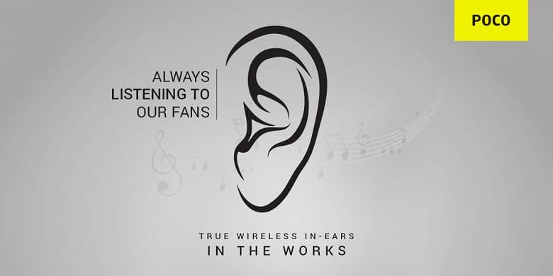 Poco анонсировала разработку полностью беспроводных наушников Poco анонсировала разработку полностью беспроводных наушников