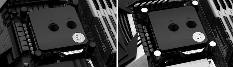 Перфекционисты могут выбрать крепление для водоблоков EK-Quantum Velocity по внешнему виду