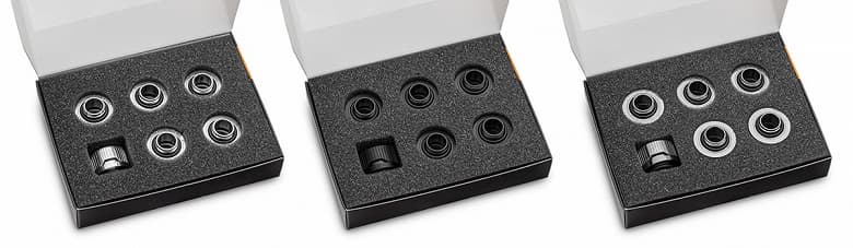 Фитинги EK Water Blocks Torque предложены наборами по шесть штук
