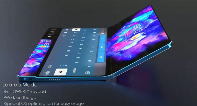 С тремя экранами и поворотной камерой. Samsung Galaxy Fold 2 показали на видео