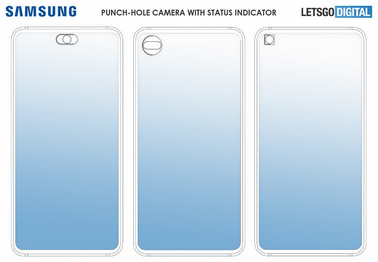 Отверстия в экране не только для фронтальных камер. Samsung хочет использовать эти области в качестве элементов интерфейса Отверстия в экране не только для фронтальных камер. Samsung хочет использовать эти области в качестве элементов интерфейса