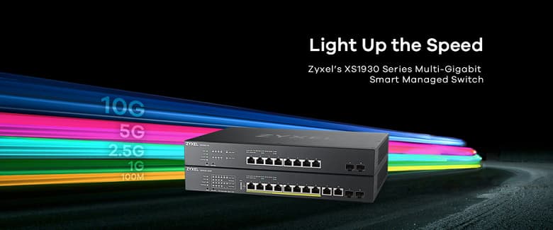 Коммутаторы Zyxel XS1930, поддерживающие скорости до 10 Гбит/с, очень наглядно показывают текущую скорость подключения