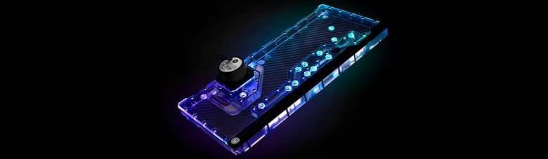 Резервуар-распределитель EK-Quantum Reflection PC-O11D XL D5 PWM D-RGB – Plexi оснащен индикатором потока охлаждающей жидкости