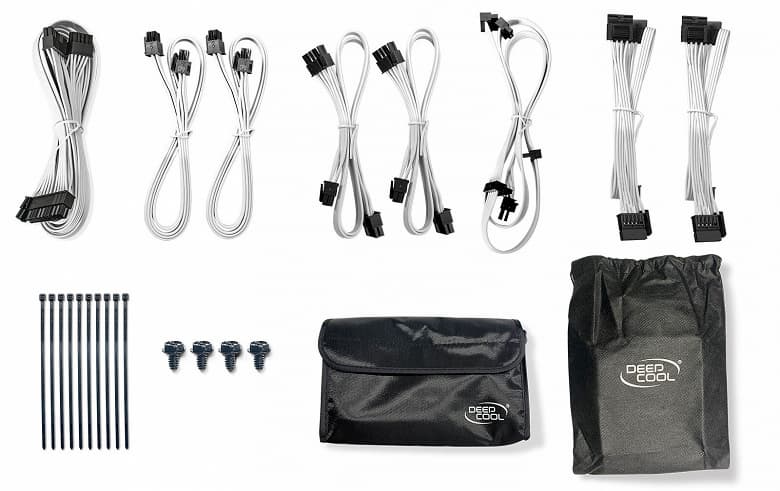 Блок питания DeepCool DQ-750M V2L WH окрашен в белый цвет