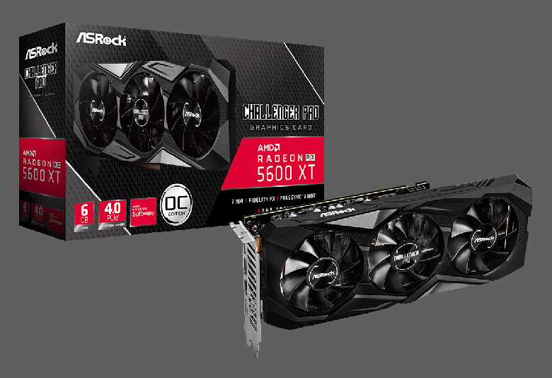 ASRock Radeon RX 5600 XT Challenger Pro 6G OC — одна из самых огромных видеокарт в классе