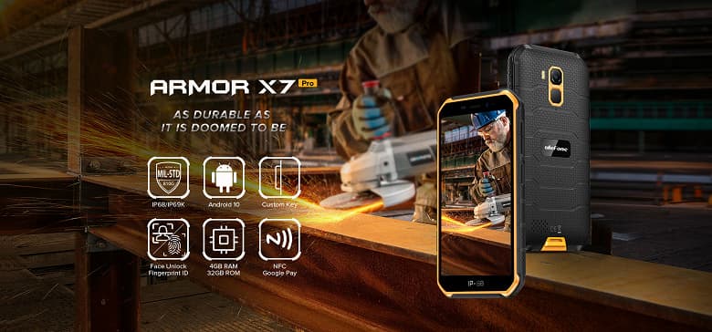 Неубиваемый компактный смартфон с NFC и Android 10 за 80 долларов. Ulefone Armor X7 Pro поступает в продажу