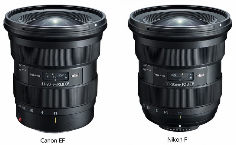 Представлен объектив Tokina atx-i 11-20mm F2.8 CF