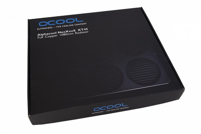 На радиаторах Alphacool NexXxoS XT45 Full Copper 1260mm SuperNova и NexXxoS XT45 Full Copper 1080mm Nova помещается по девять вентиляторов