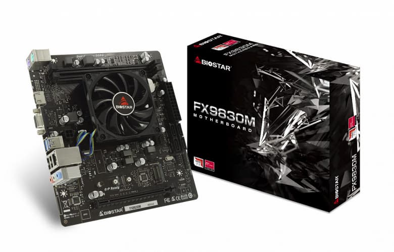 На системной плате Biostar FX9830M распаян APU AMD FX-9830P На системной плате Biostar FX9830M распаян APU AMD FX-9830P