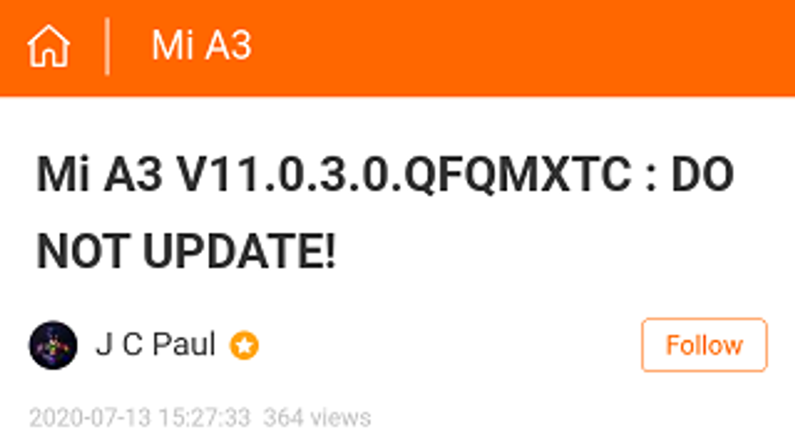 Xiaomi умоляет пользователей не обновлять смартфоны. Многострадальный Xiaomi Mi A3 снова сломался после апдейта