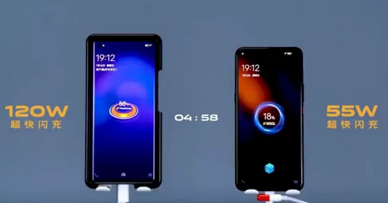 Зарядить смартфон полностью за 15 минут. Демонстрация работы сверхбыстрой 120-ваттной зарядки Iqoo FlashCharge