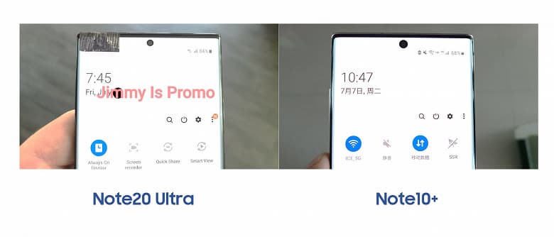 Наглядное сравнение Samsung Galaxy Note 20 Ultra и Samsung Galaxy Note 10+ на живых фото Наглядное сравнение Samsung Galaxy Note 20 Ultra и Samsung Galaxy Note 10+ на живых фото