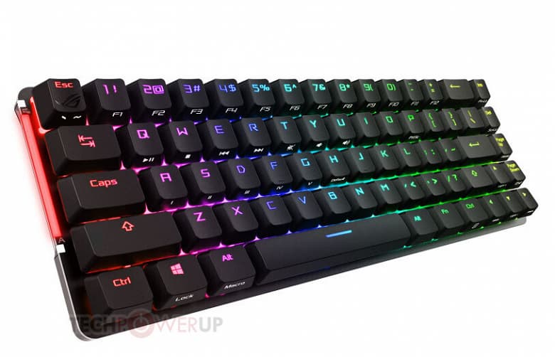 Игровая клавиатура Asus ROG Falchion даже меньше, чем клавиатуры без блока цифровых клавиш