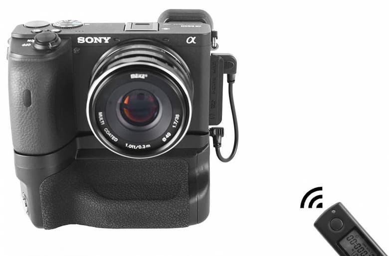 Батарейная рукоятка Meike MK-A6600 Pro обеспечивает дистанционное управление камерой Sony A6600