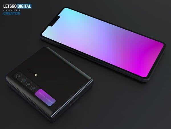 Смартфон-раскладушка Huawei Mate V на концептуальных рендерах