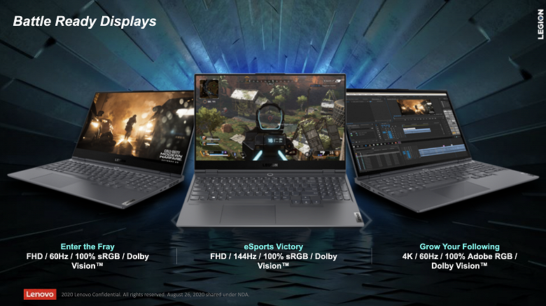 Lenovo назвала Legion Slim 7i самым тонким в мире ноутбуком с графикой RTX и экраном диагональю 15,6 дюйма