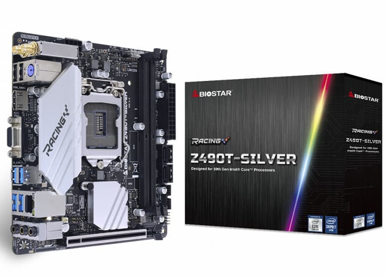 Представлены системные платы Biostar Racing Z490A-Silver и Z490T-Silver 