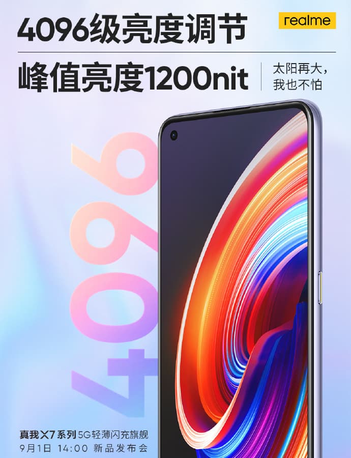 Флагман Realme X7 Pro получил очень яркий дисплей