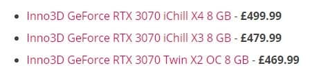 Стали известны цены на нереференсные видеокарты GeForce RTX 3000