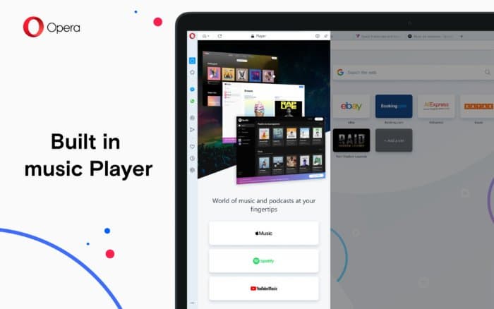 Удобное нововведение Opera для меломанов. В боковой панели появился музыкальный плеер
