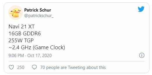 Графический процессор видеокарты AMD Radeon RX 6900 XT работает на рекордной тактовой частоте