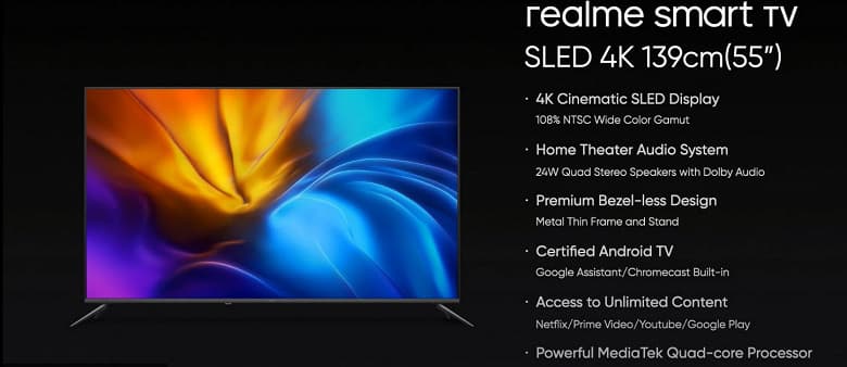 Realme сразила наповал ценой первого в мире SLED-телевизора. Представлен Realme Smart TV SLED Realme сразила наповал ценой первого в мире SLED-телевизора. Представлен Realme Smart TV SLED
