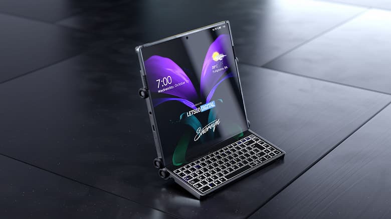 Сгибающийся в двух местах смартфон Samsung на качественный неофициальных изображениях