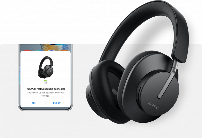 Представлены беспроводные наушники Huawei FreeBuds Studio для меломанов