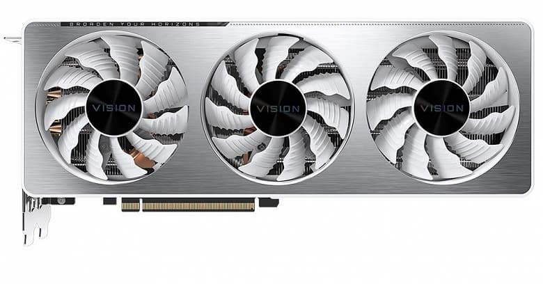 Редкий цвет для видеокарт. Gigabyte представила графические адаптеры GeForce RTX 3000 линейки Vision 