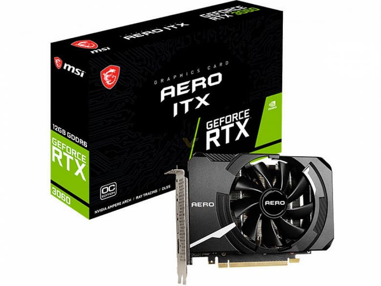 Видеокарта MSI GeForce RTX 3060 Aero ITX предназначена для малогабаритных ПК
