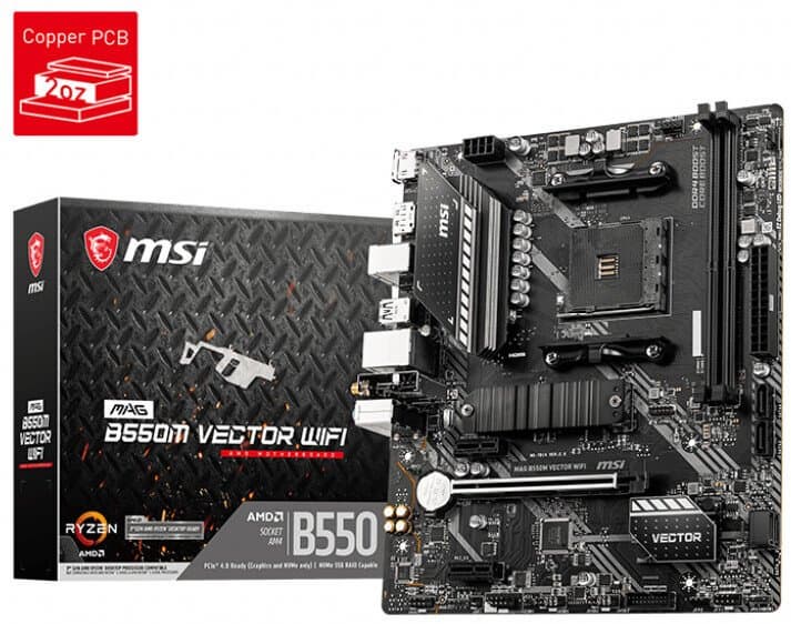 Системные платы MSI MAG A520M Bazooka WiFi и MAG B550M Vector WiFi относятся к начальному уровню Системные платы MSI MAG A520M Bazooka WiFi и MAG B550M Vector WiFi относятся к начальному уровню