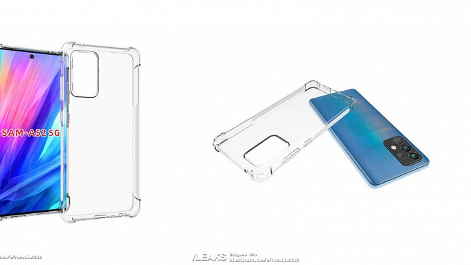 Смартфон Samsung Galaxy A52 показали со всех сторон в прозрачном чехле
