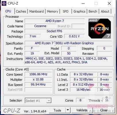 15-ваттный мобильный процессор AMD Ryzen 7 5800U обошел по производительности 95-ваттный настольный CPU Intel Core i9-9900KF 15-ваттный мобильный процессор AMD Ryzen 7 5800U обошел по производительности 95-ваттный настольный CPU Intel Core i9-9900KF