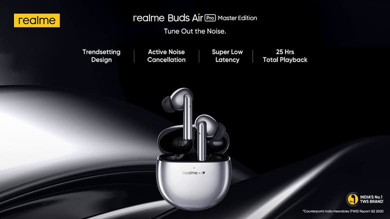 Стильные TWS-наушники с активным шумоподавление за . Realme Buds Air Pro Master Edition поступают в продажу