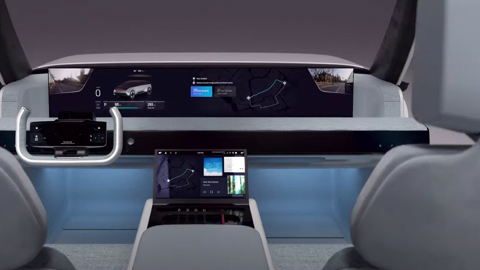 Настоящий автомобиль будущего по мнению Samsung. Компания показала концепцию Digital Cockpit 2021