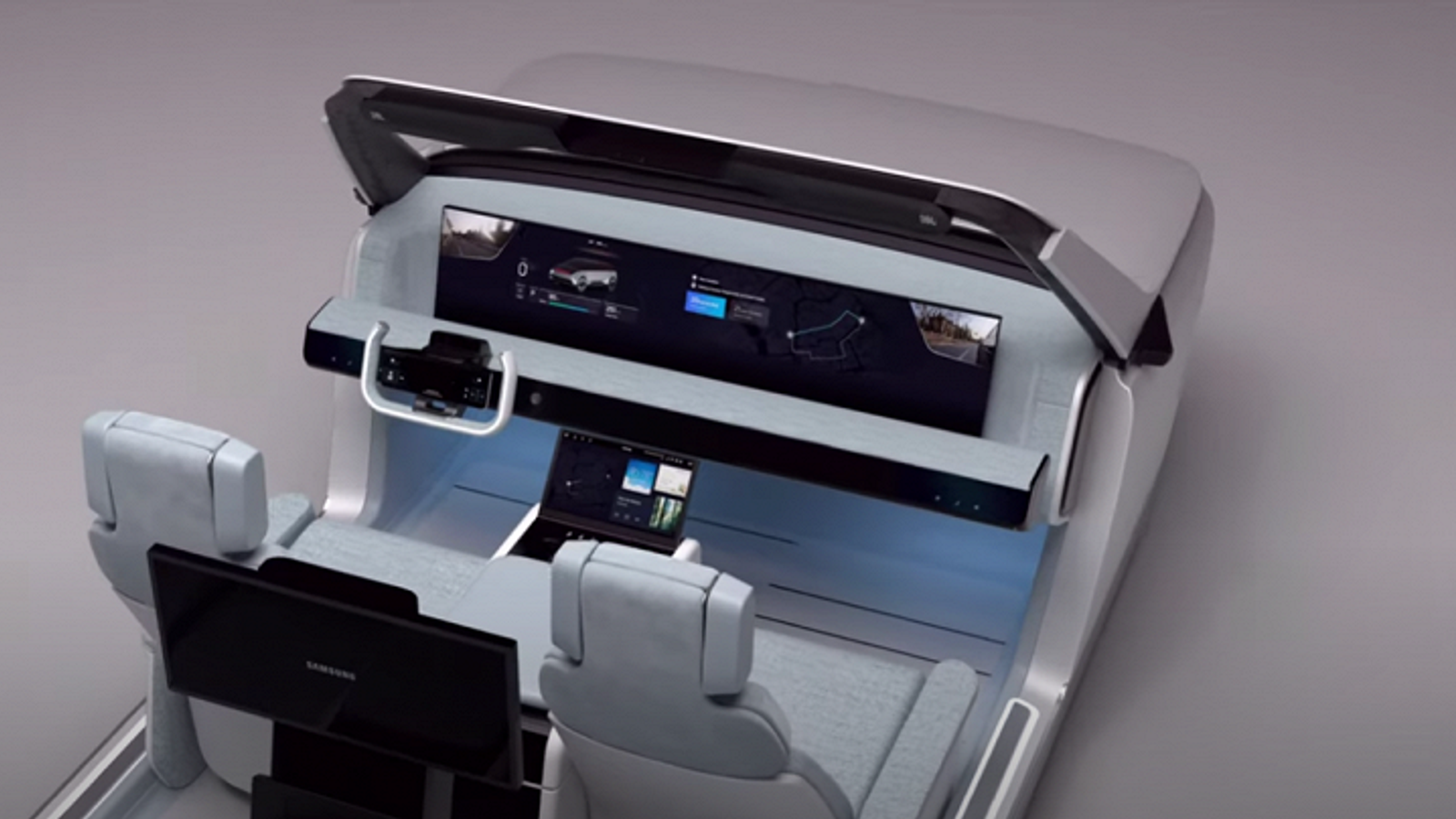 Настоящий автомобиль будущего по мнению Samsung. Компания показала концепцию Digital Cockpit 2021